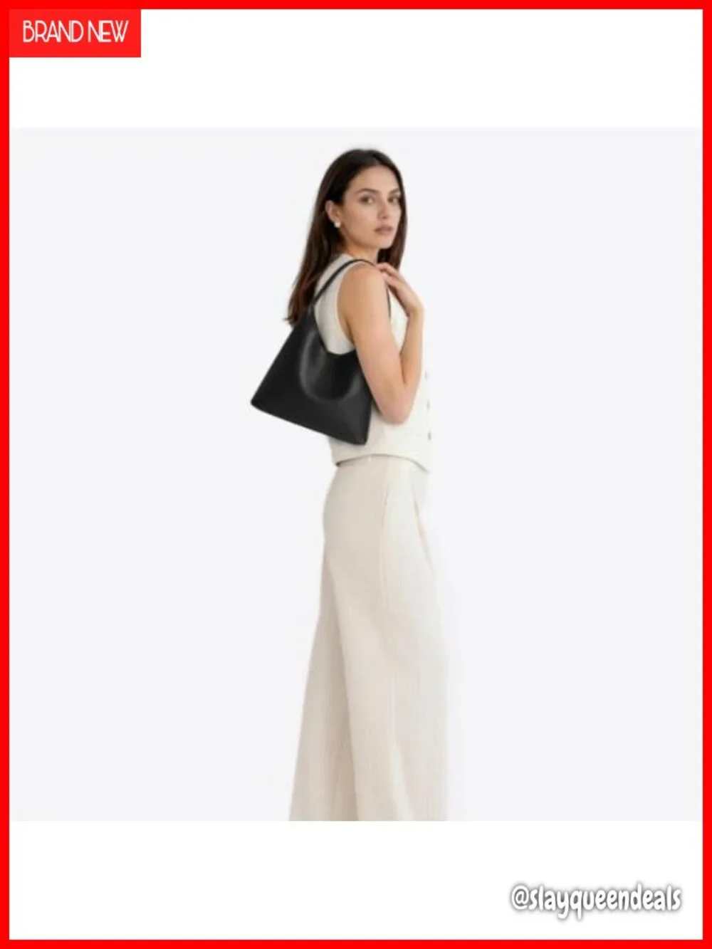 Slouchy Hobo Shoulder Bag Soft Vegan Leather Magnetic Small Everyday Purse